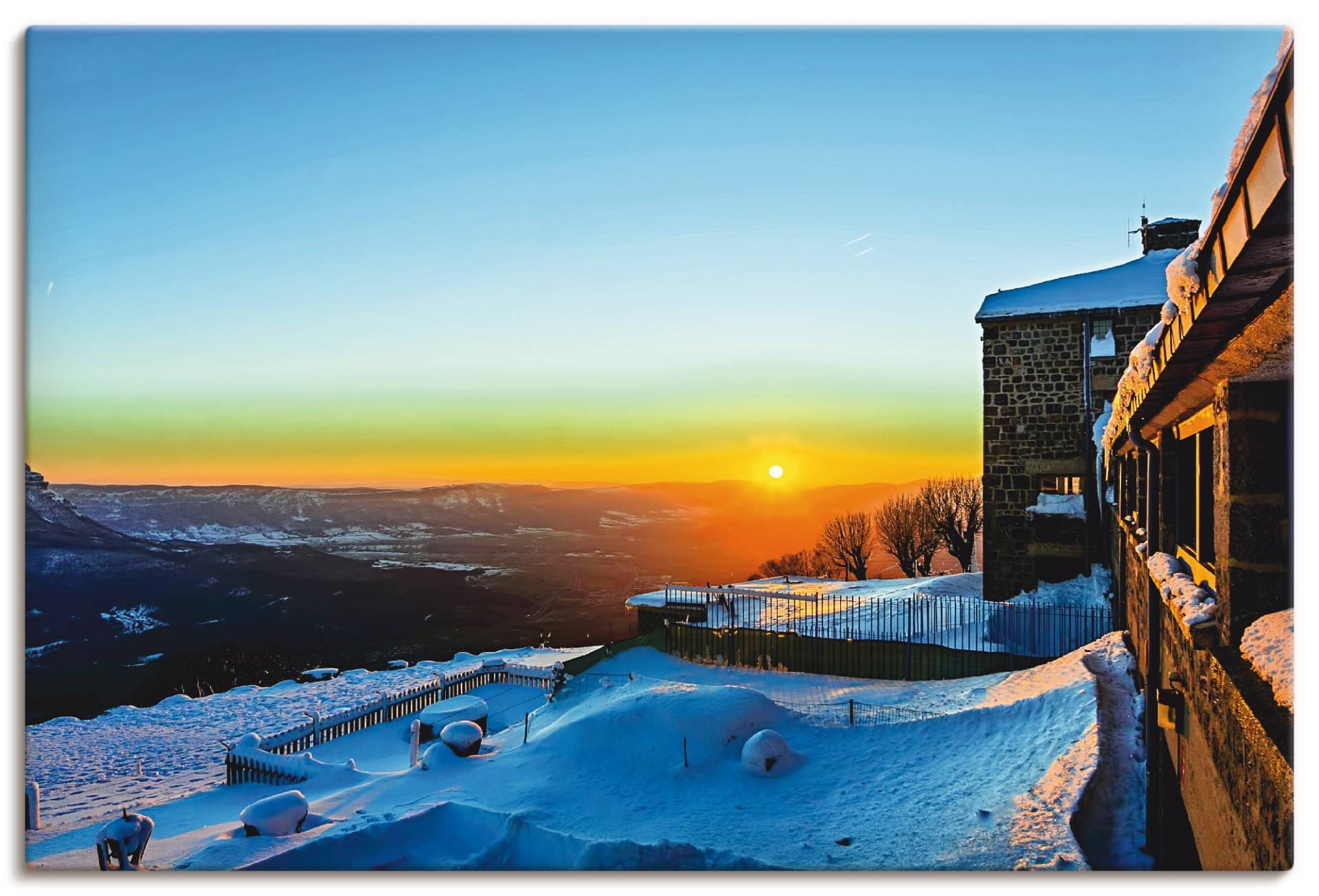 Artland Leinwandbild »Winterlandschaft in Asturien«, Berge, (1 St.), auf Keilrahmen gespannt von Artland