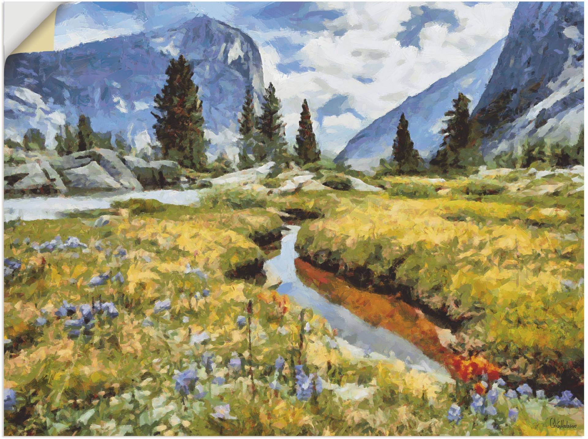 Artland Wandbild »Yosemite Nationalpark«, Wiesen & Baumbilder, (1 St.), als Alubild, Leinwandbild, Wandaufkleber oder Poster in versch. Grössen von Artland