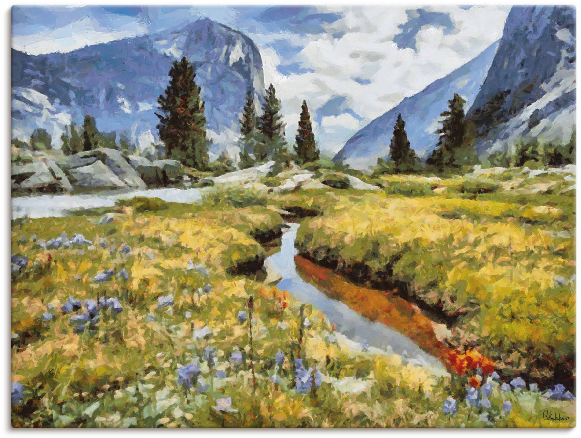 Artland Wandbild »Yosemite Nationalpark«, Wiesen & Baumbilder, (1 St.), als Alubild, Leinwandbild, Wandaufkleber oder Poster in versch. Grössen von Artland