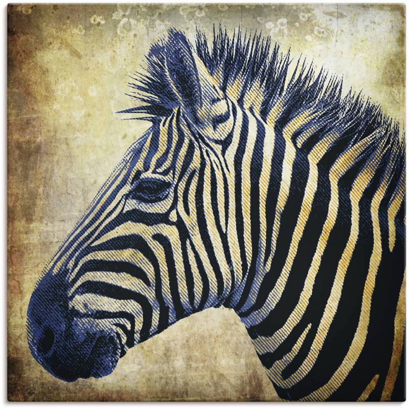 Artland Wandbild »Zebra Porträt PopArt«, Wildtiere, (1 St.), als Leinwandbild in verschied. Grössen von Artland