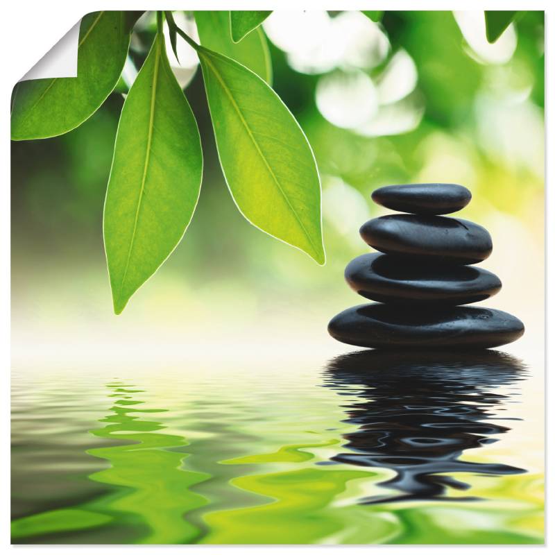 Artland Wandbild »Zen Steinpyramide auf Wasseroberfläche«, Zen, (1 St.), als Leinwandbild, Poster, Wandaufkleber in verschied. Grössen von Artland