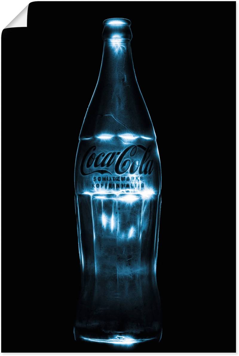 Artland Wandbild »just coke Colaflasche mit Licht beleucht«, Getränke, (1 St.), als Alubild, Outdoorbild, Poster in verschied. Grössen von Artland