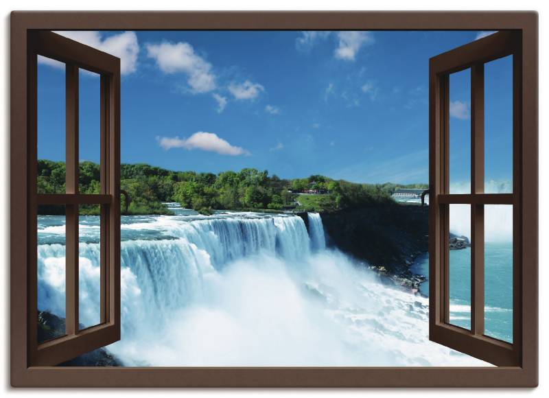 Artland Wandfolie »Fensterblick - Niagara, braun«, Fensterblick, (1 St.), selbstklebend von Artland