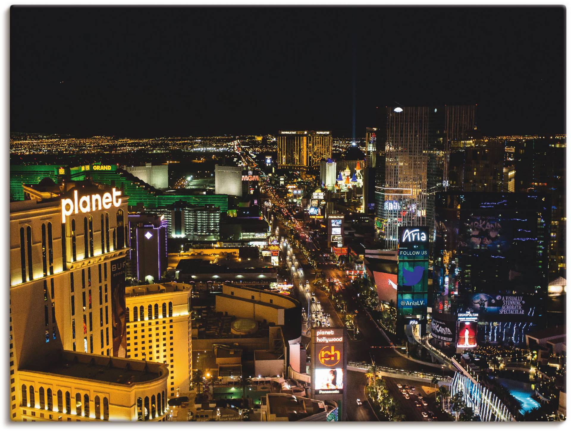 Artland Wandfolie »Las Vegas bei Nacht«, Amerika, (1 St.), selbstklebend von Artland