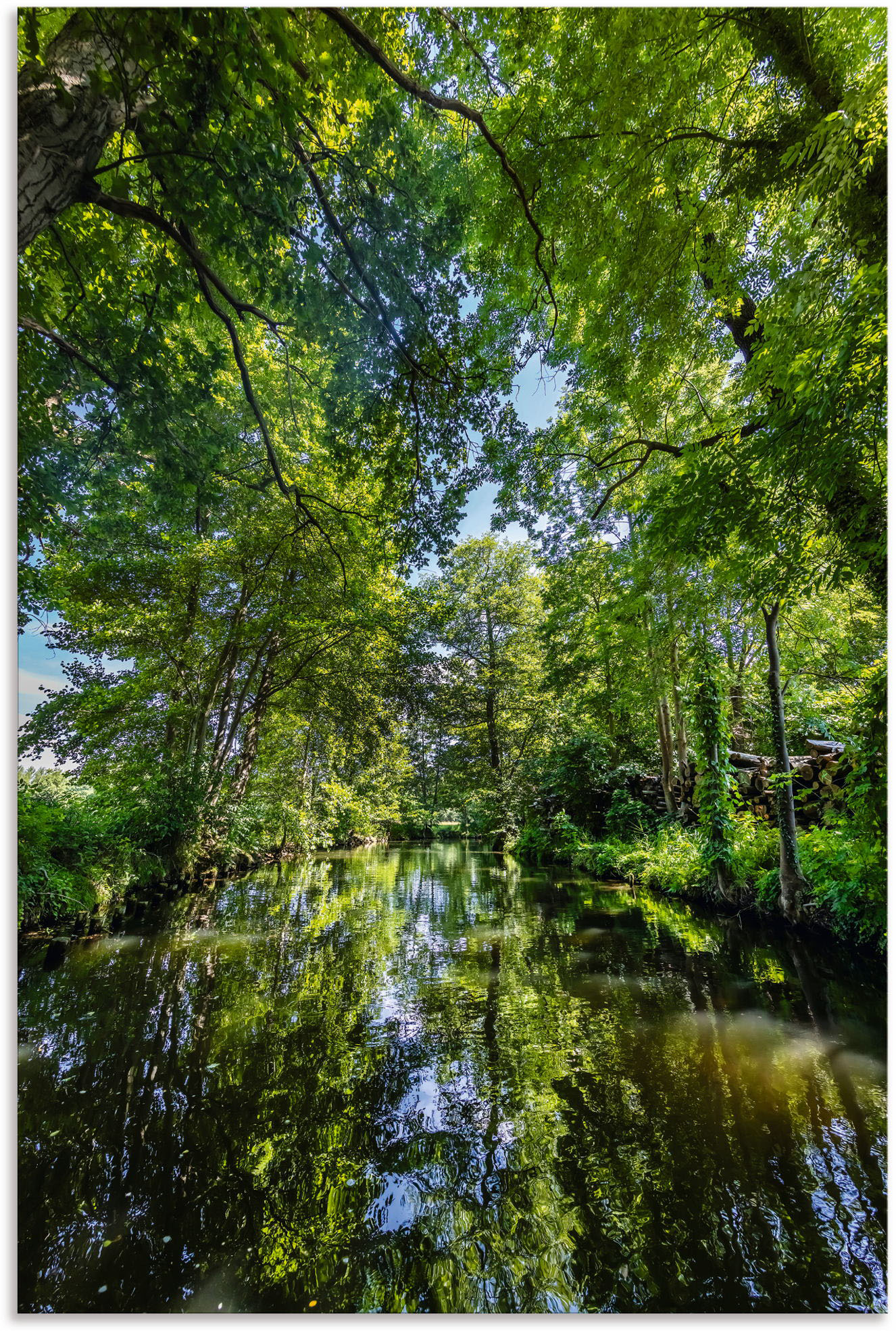 Artland Wandfolie »SPREEWALD Kahnfahrt durch die Fliesse«, Gewässer, (1 St.), selbstklebend von Artland