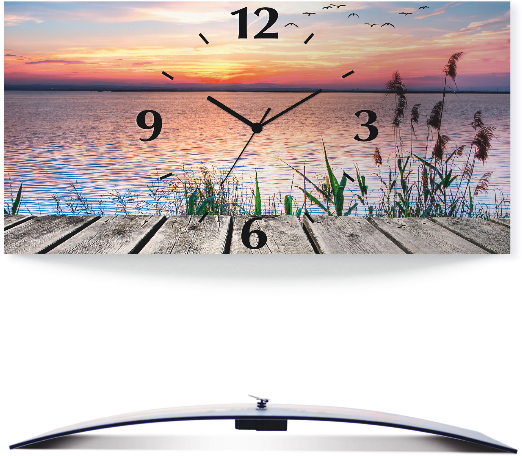 Artland Wanduhr »Der See in den Farben der Wolken«, 3D Optik gebogen, mit Quarz- oder Funkuhrwerk, versch. Grössen Artland Wanduhr »Der See in den Farben der Wolken«, 3D Optik gebogen, mit Quarz- oder Funkuhrwerk, versch. Grössen von Artland