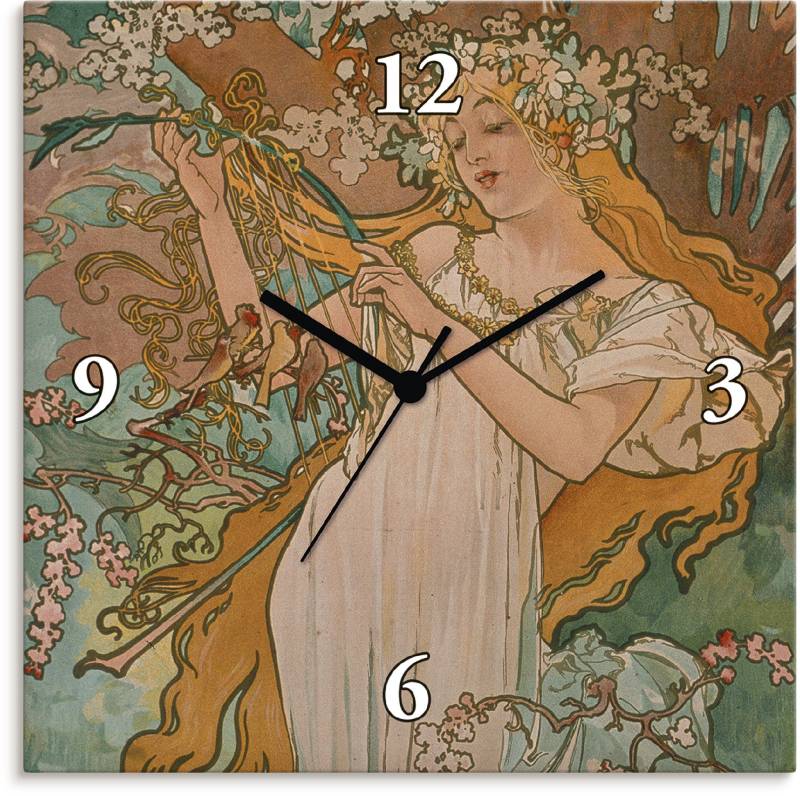 Artland Wanduhr »Jahreszeiten: Frühling. 1896.«, wahlweise mit Quarz- oder Funkuhrwerk, lautlos ohne Tickgeräusche von Artland