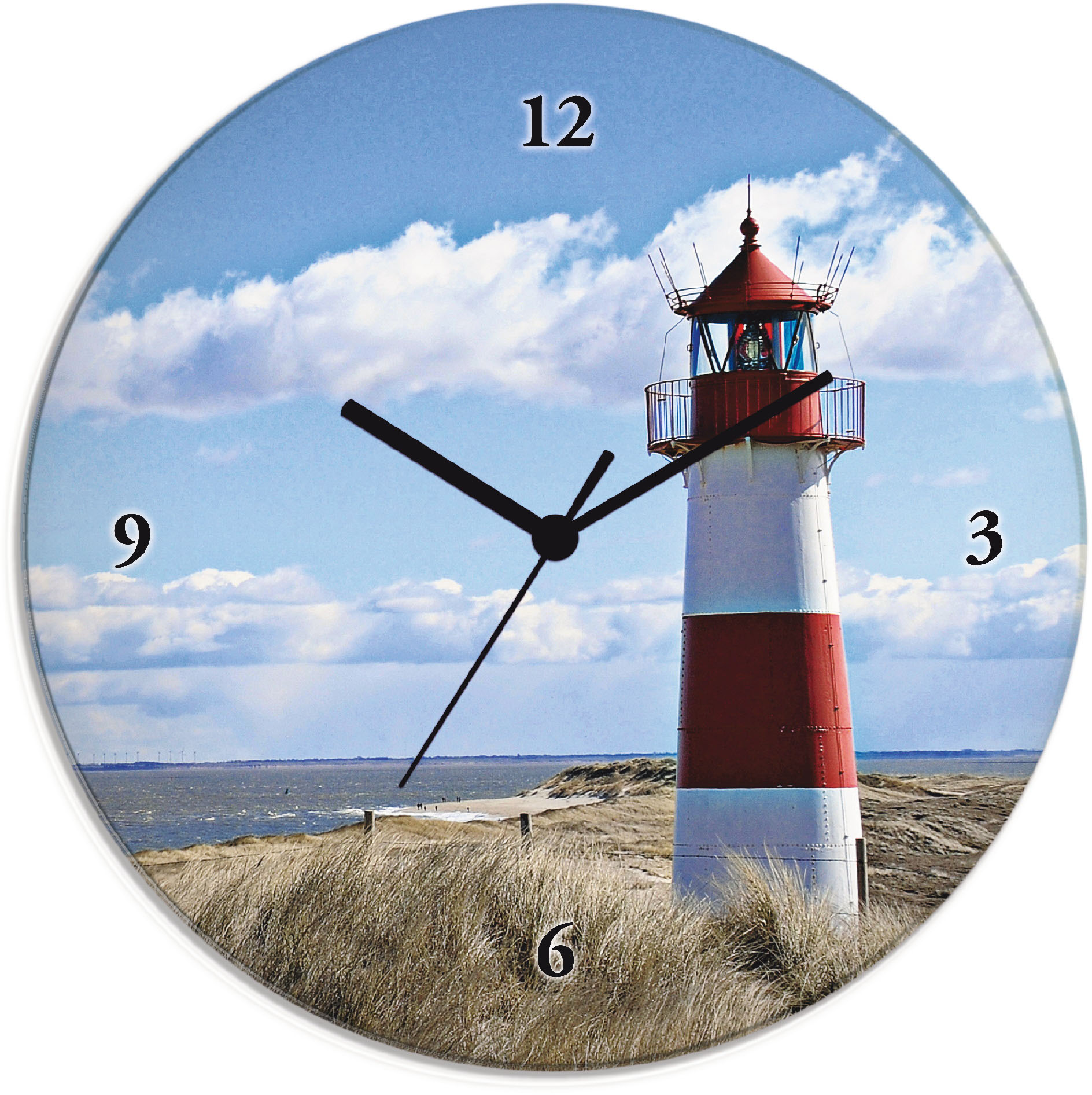 Artland Wanduhr »Leuchtturm Sylt«, wahlweise mit Quarz- oder Funkuhrwerk, lautlos ohne Tickgeräusche von Artland