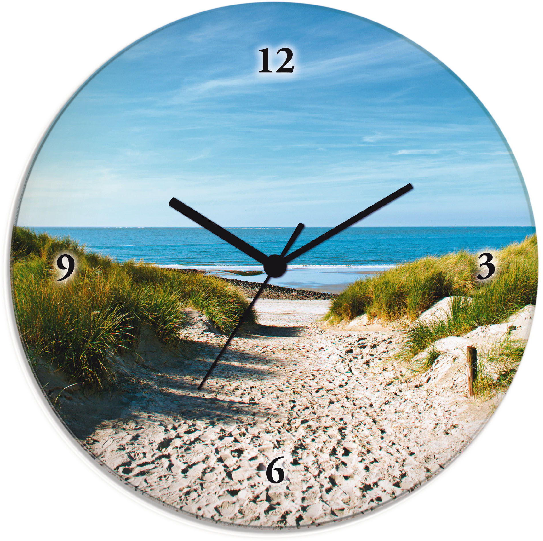 Artland Wanduhr »Strand mit Sanddünen und Weg zur See«, wahlweise mit Quarz- oder Funkuhrwerk, lautlos ohne Tickgeräusche Artland Wanduhr »Strand mit Sanddünen und Weg zur See«, wahlweise mit Quarz- oder Funkuhrwerk, lautlos ohne Tickgeräusche von Artland