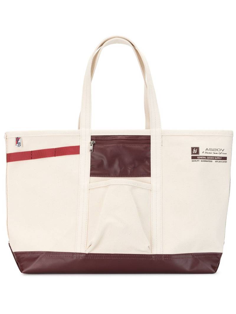 As2ov Alberton canvas tote bag - Neutrals von As2ov