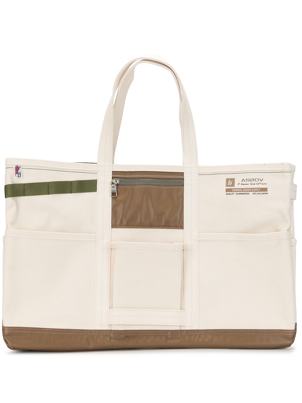 As2ov Alberton canvas tote bag - White von As2ov