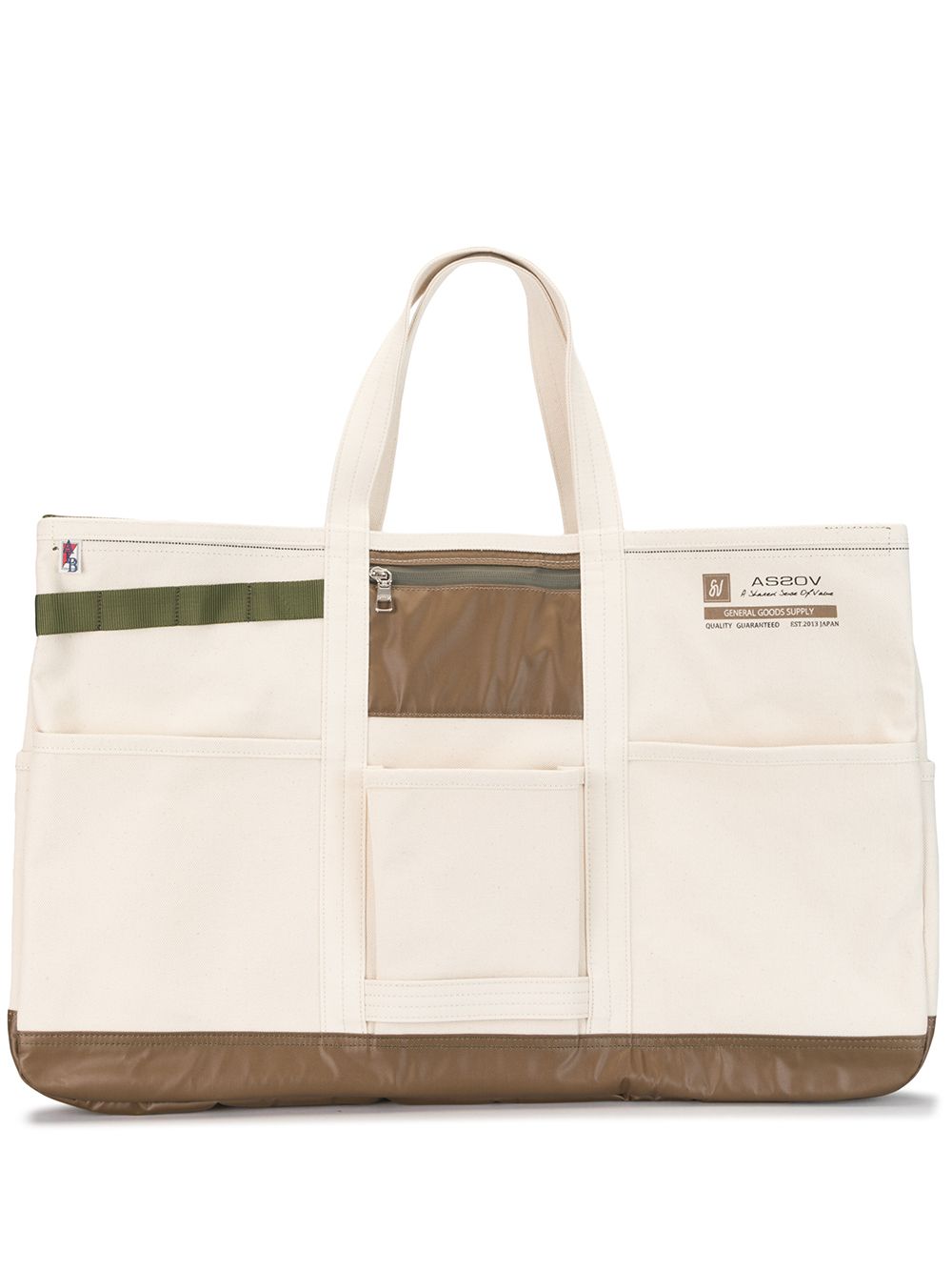 As2ov Alberton canvas tote bag - White von As2ov