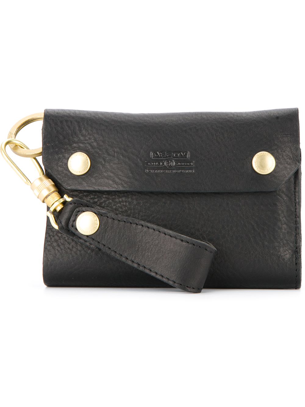 As2ov Oiled shrink short wallet - Black von As2ov