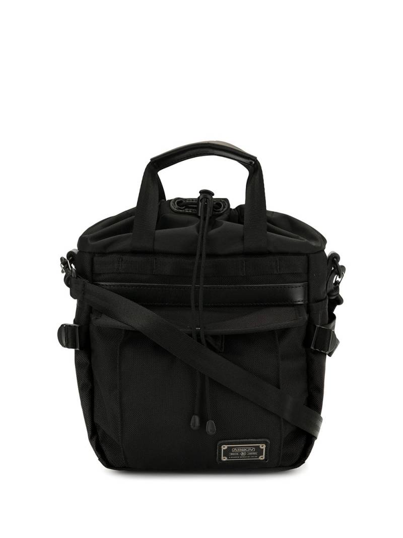 As2ov canvas shoulder bag - Black von As2ov