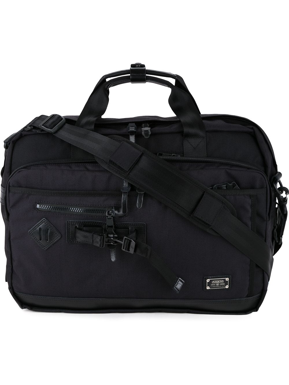 As2ov large Ballistic nylon business bag - Black von As2ov