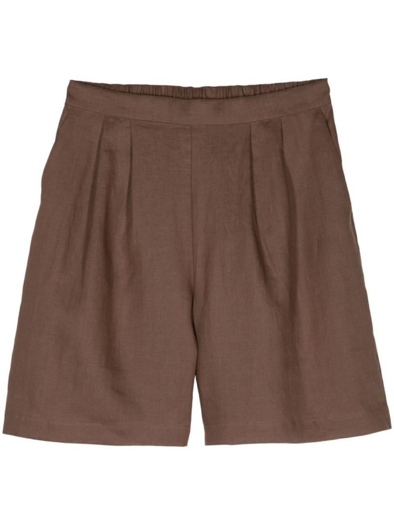 Asceno Carros high-waist bermuda shorts - Brown von Asceno