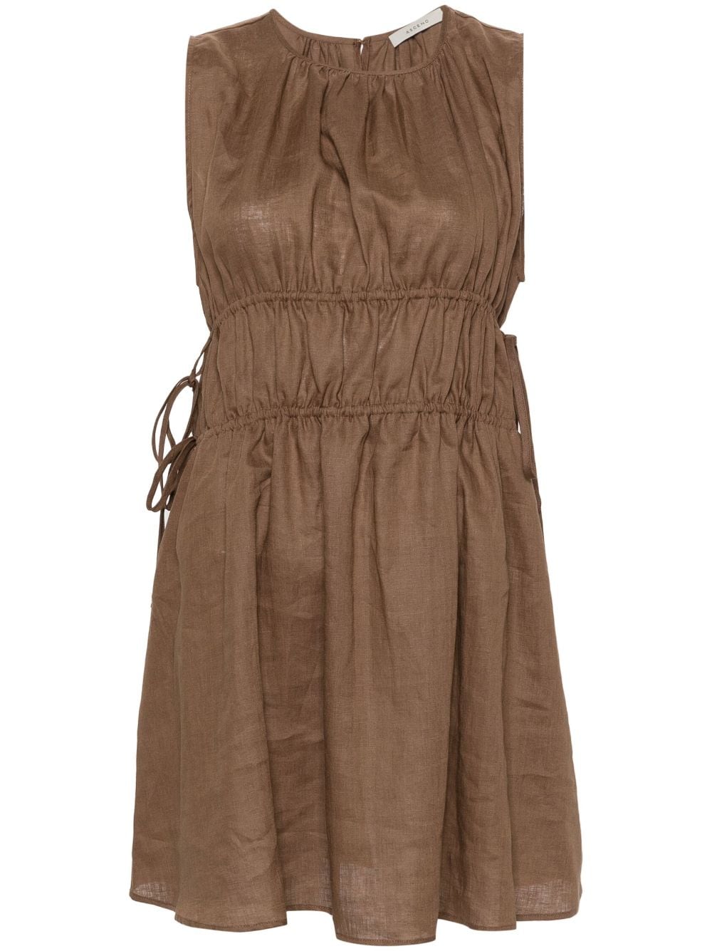 Asceno Como linen mini dress - Brown von Asceno