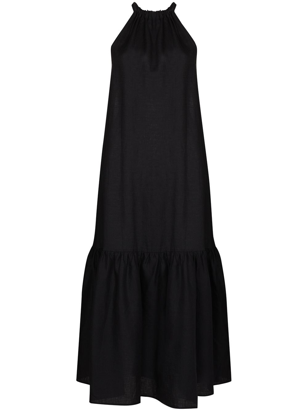 Asceno Ibiza halterneck maxi dress - Black von Asceno