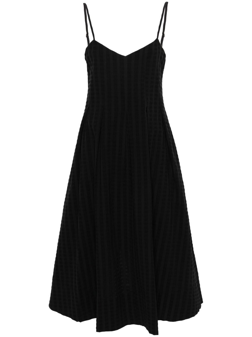 Asceno Kate textured midi dress - Black von Asceno