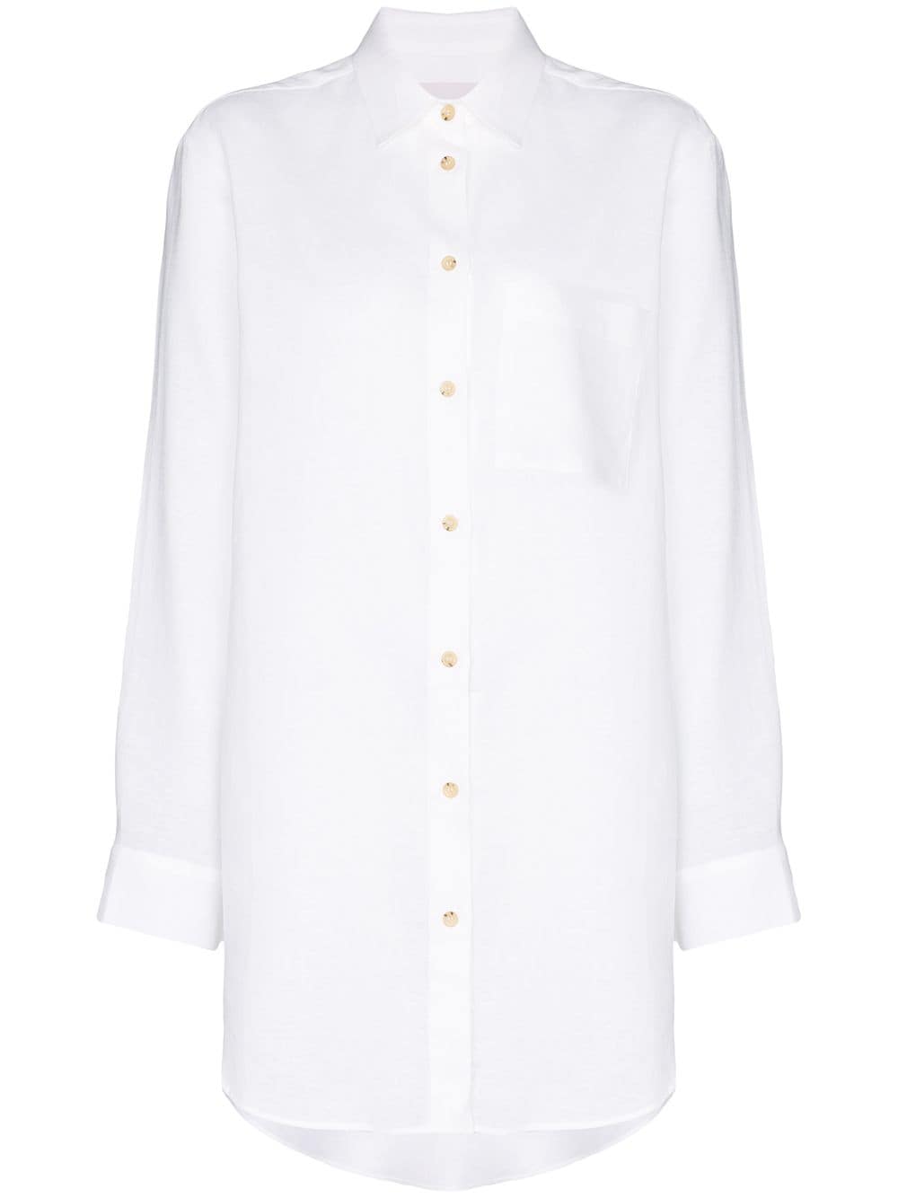 Asceno oversized linen shirt - White von Asceno