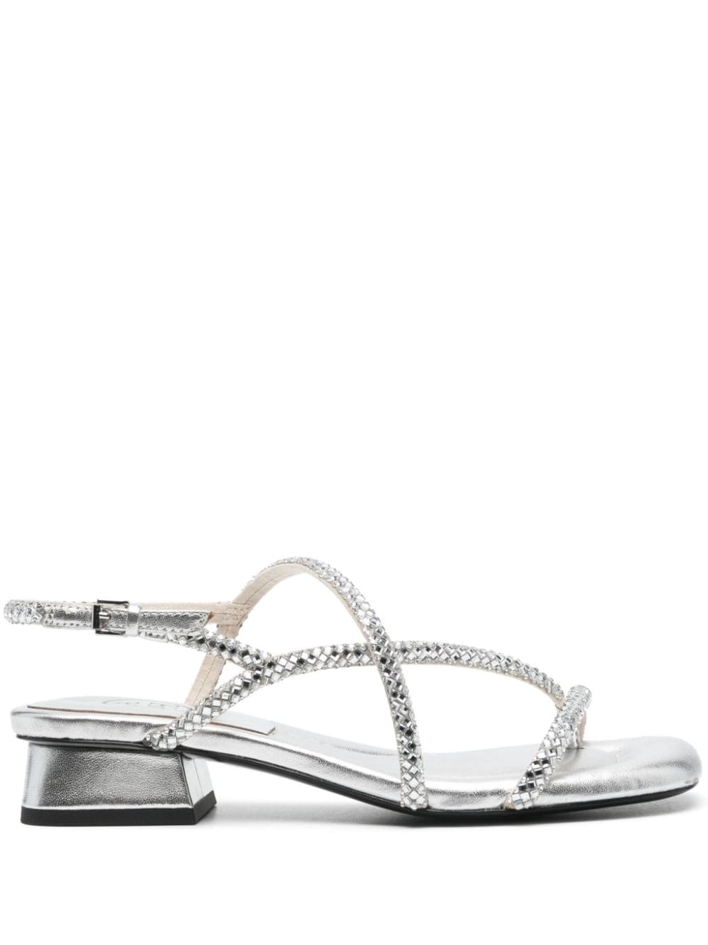 Ash 40mm Isla rhinestone-embellished leather sandals - Silver von Ash