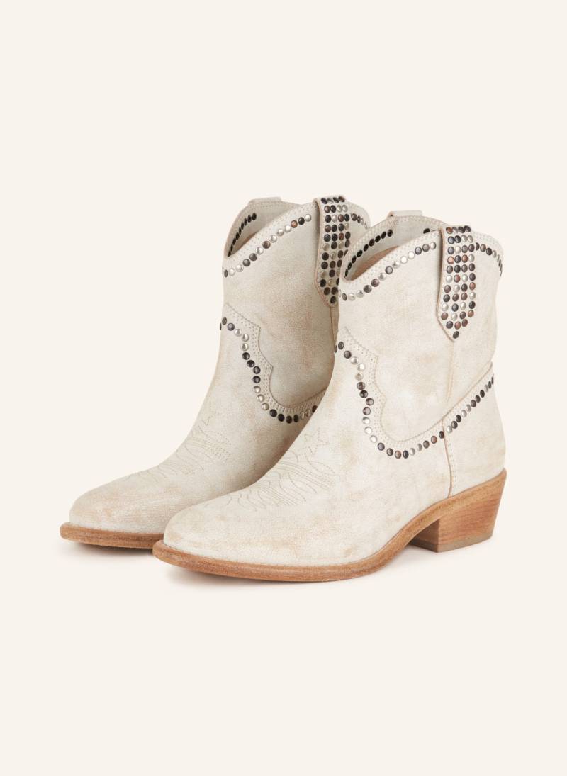 Ash Cowboy Boots Gipsy Mit Nieten beige von Ash