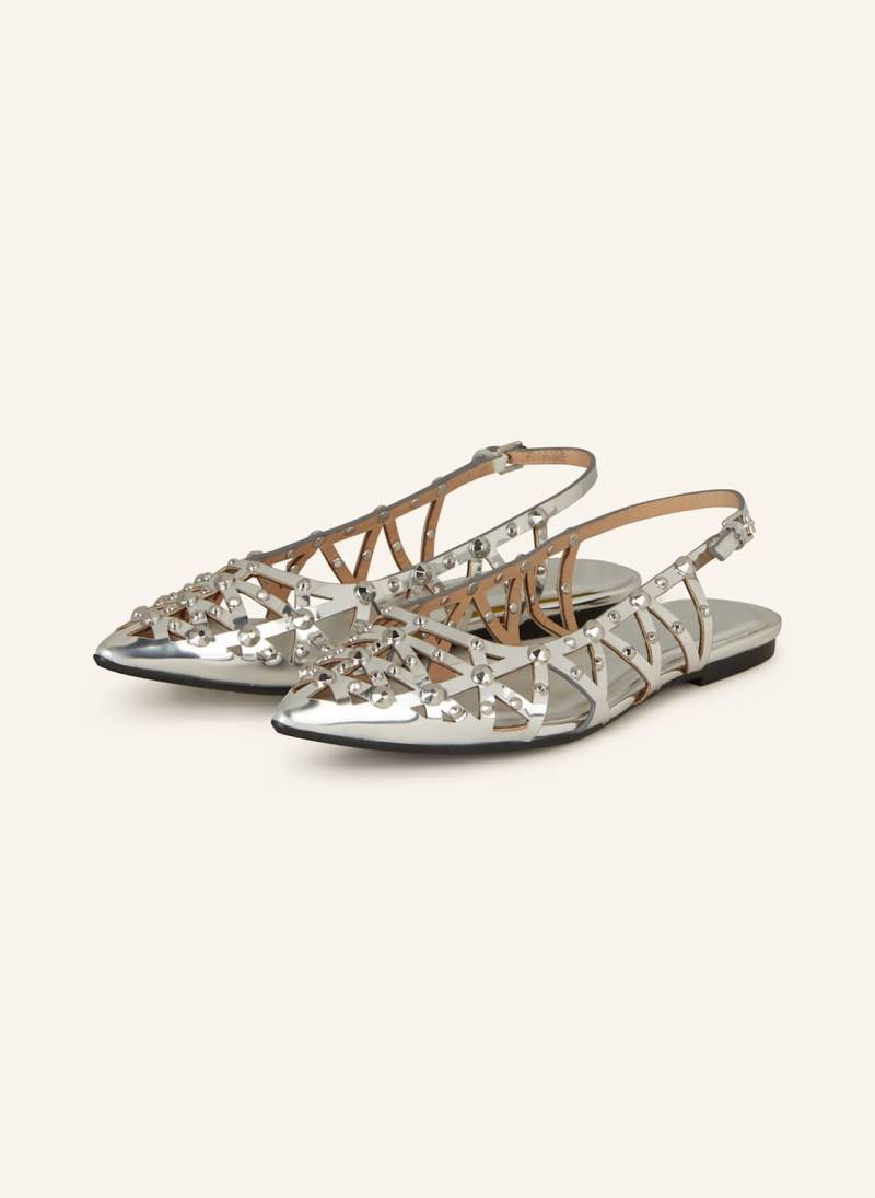 Ash Slingballerinas Bazaar Mit Nieten silber von Ash