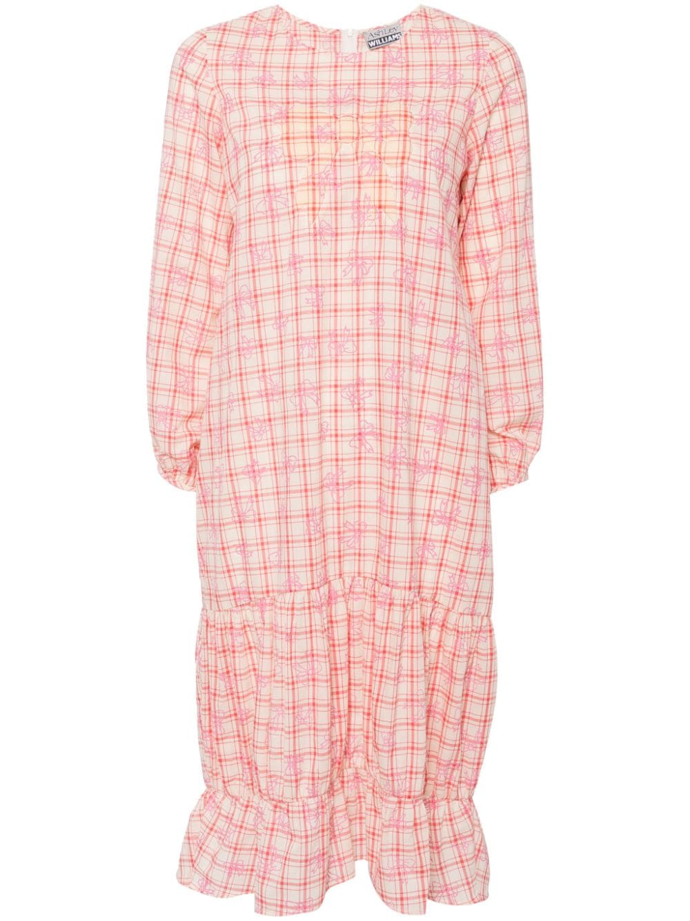 Ashley Williams checked midi dress - Pink von Ashley Williams