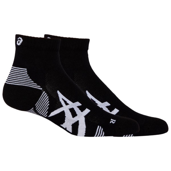 Asics - 2-Pack Cushion Run Quarter Sock - Laufsocken Gr 43-46 - III schwarz von Asics