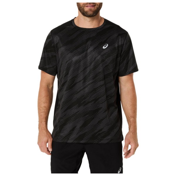 Asics - Core All Over Print S/S Top - Laufshirt Gr L schwarz von Asics