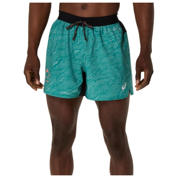 Asics - Fujitrail All Over Print 5'' Short - Laufshorts Gr L;S;XL;XXL braun;schwarz Asics - Fujitrail All Over Print 5'' Short - Laufshorts Gr L;S;XL;XXL braun;schwarz von Asics