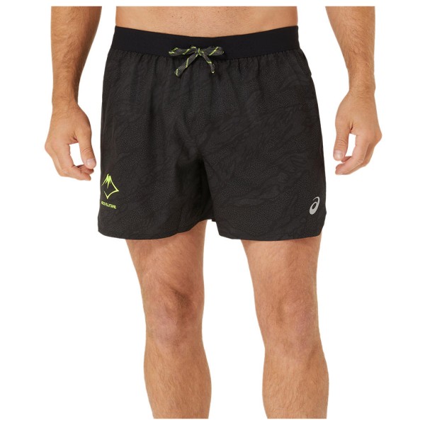 Asics - Fujitrail All Over Print 5'' Short - Laufshorts Gr XL schwarz von Asics