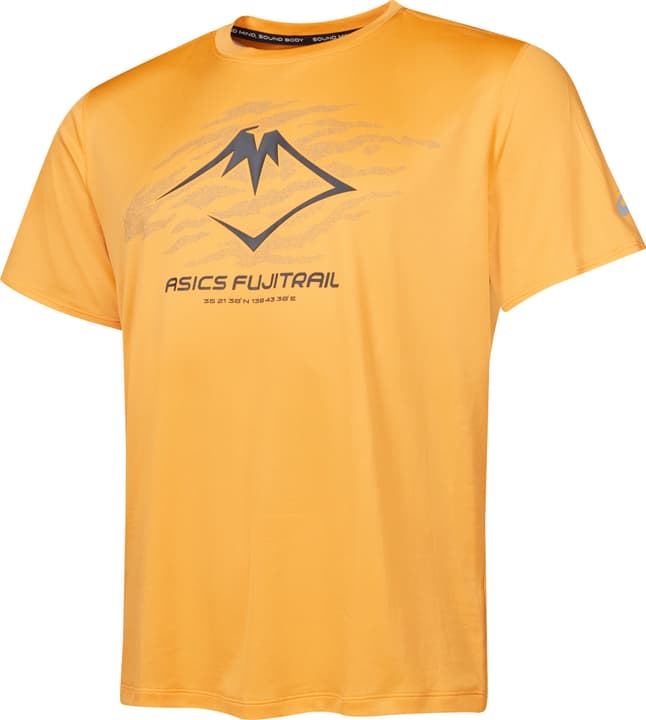 Asics Fujitrail Logo SS Top T-Shirt orange Asics Fujitrail Logo SS Top T-Shirt orange von Asics
