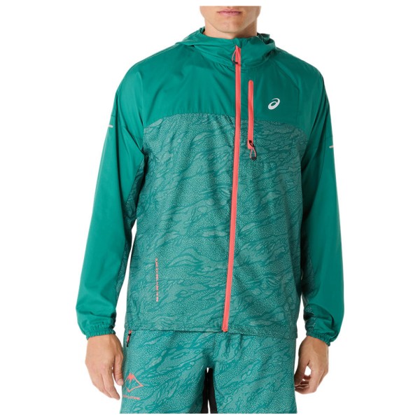 Asics - Fujitrail Packable Windbreaker - Laufjacke Gr S türkis von Asics