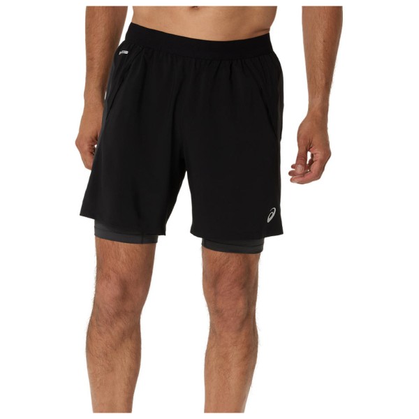 Asics - Road 2-n-1 7'' Short - Laufshorts Gr M schwarz von Asics