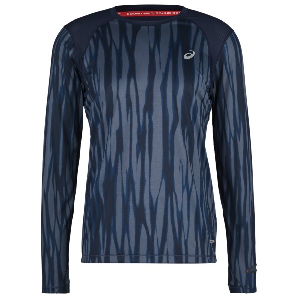 Asics - Road All Over Print L/S Top - Laufshirt Gr M blau von Asics