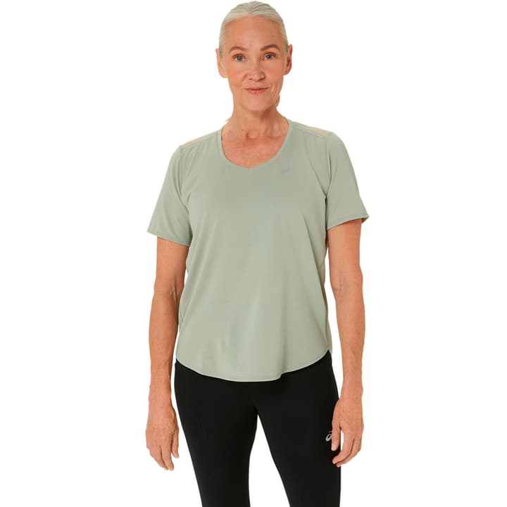 Asics W Road V-Neck SS Top T-Shirt khaki Asics W Road V-Neck SS Top T-Shirt khaki von Asics