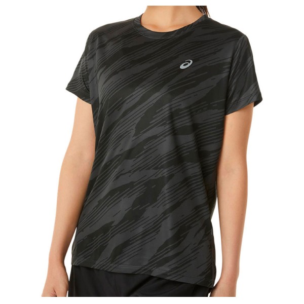 Asics - Women's Core All Over Print S/S Top - Laufshirt Gr L schwarz von Asics