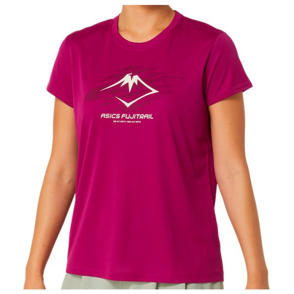 Asics - Women's Fujitrail Logo S/S Top - Laufshirt Gr L;M;S;XL;XS bunt;rosa;weiß von Asics