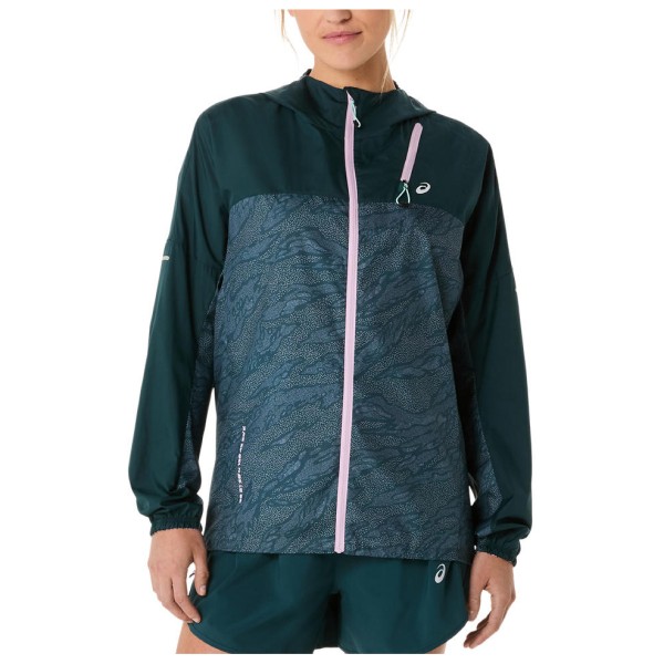 Asics - Women's Fujitrail Packable Windbreaker - Laufjacke Gr L blau von Asics