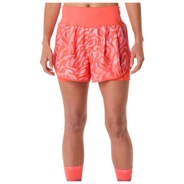Asics - Women's Road All Over Print 2-n-1 3,5'' Short - Laufshorts Gr L rot Asics - Women's Road All Over Print 2-n-1 3,5'' Short - Laufshorts Gr L rot von Asics