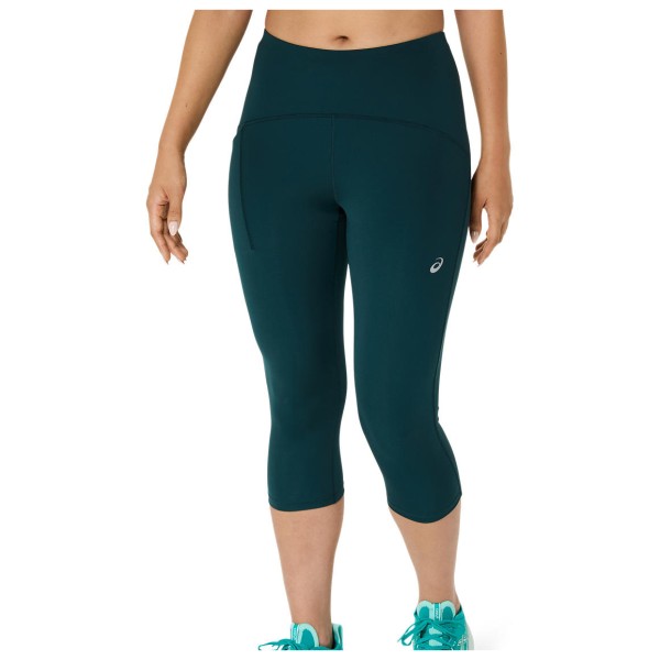 Asics - Women's Road High Waist Capri Tight - Lauftights Gr L blau von Asics