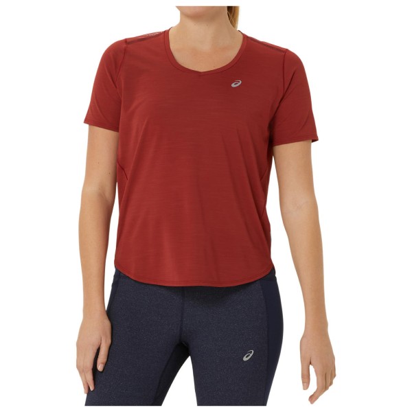 Asics - Women's Road V-Neck S/S Top - Laufshirt Gr L;M;S rot;schwarz von Asics