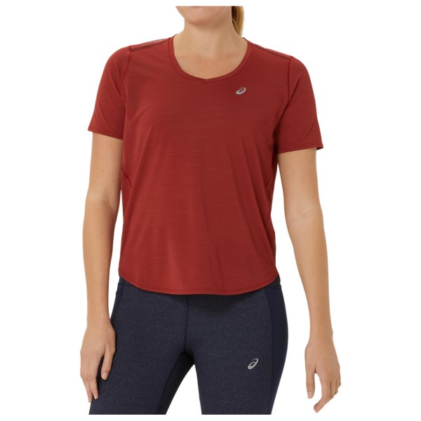 Asics - Women's Road V-Neck S/S Top - Laufshirt Gr L rot von Asics