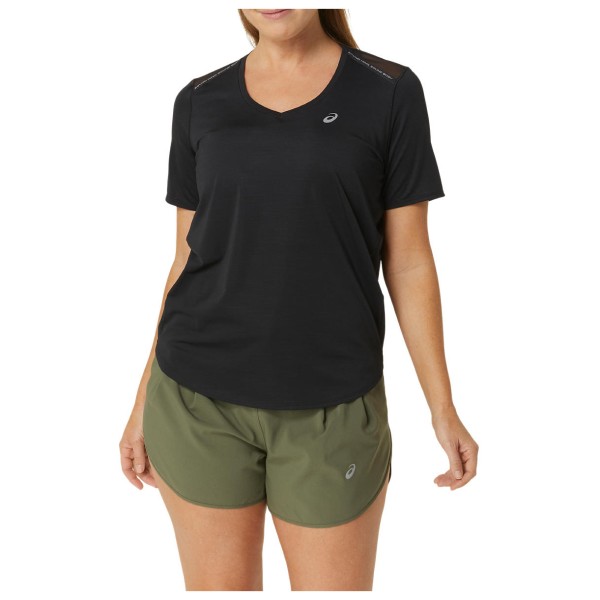 Asics - Women's Road V-Neck S/S Top - Laufshirt Gr L schwarz von Asics