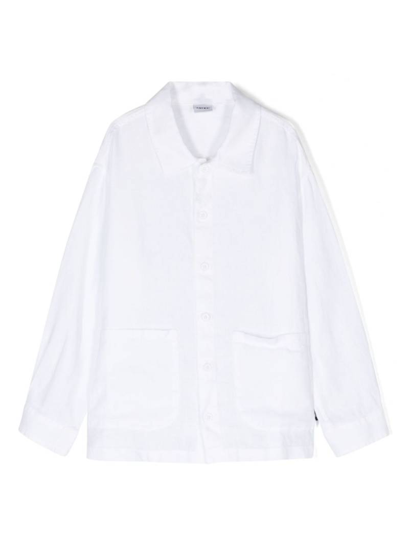 Aspesi Kids classic-collar linen shirt - White von Aspesi Kids