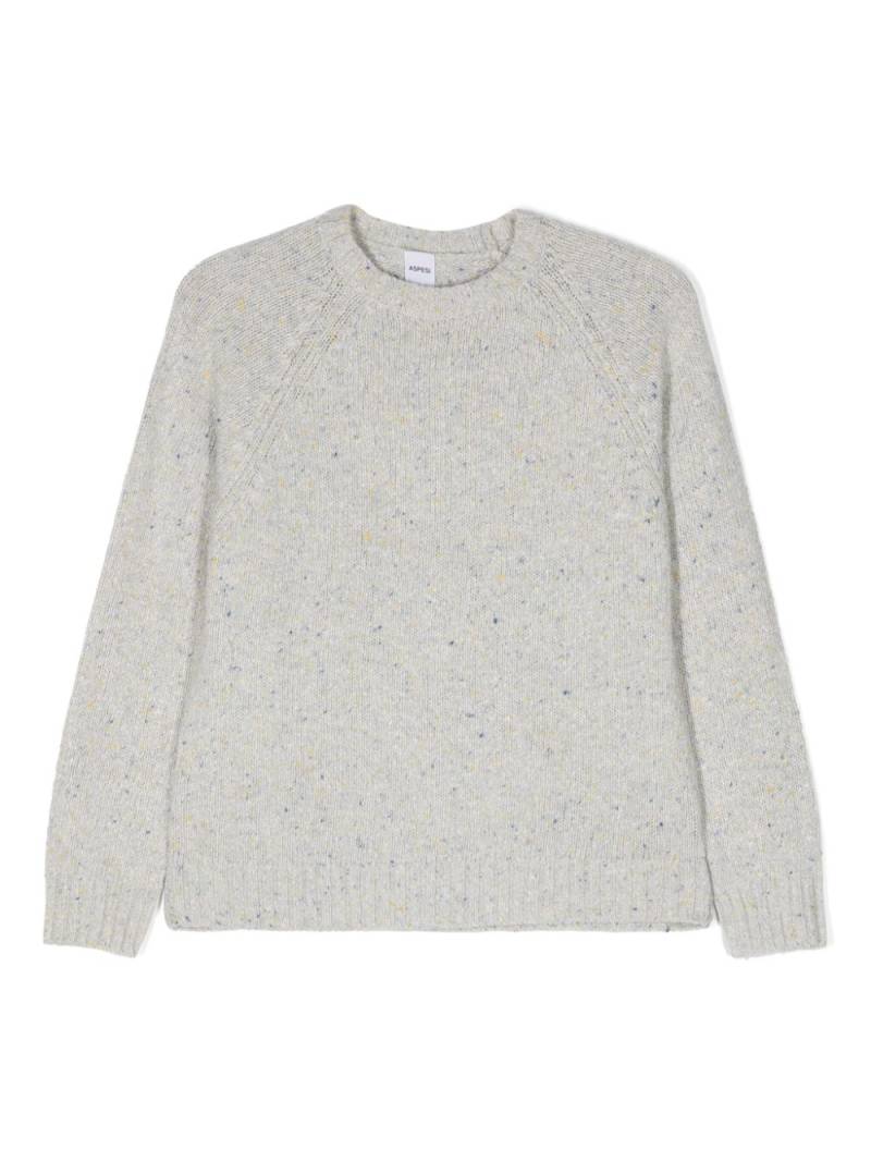 Aspesi Kids speckle-knit sweater - Grey von Aspesi Kids