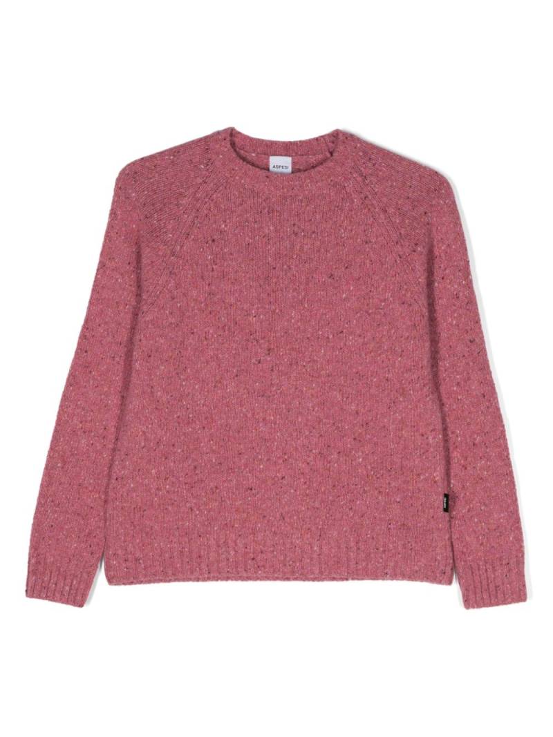 Aspesi Kids speckle-knit sweater - Pink von Aspesi Kids