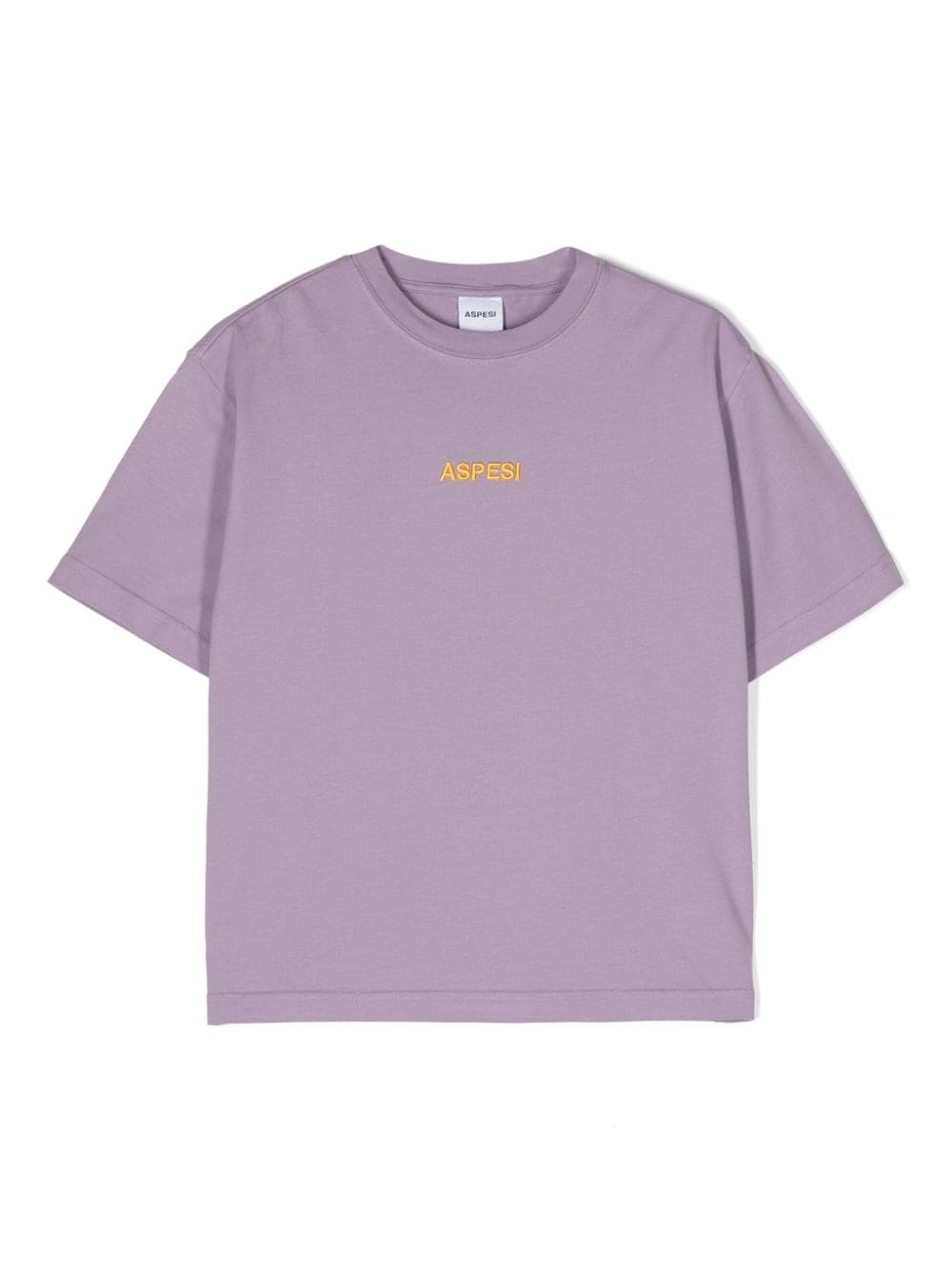 Aspesi Kids embroidered-logo cotton T-shirt - Purple von Aspesi Kids