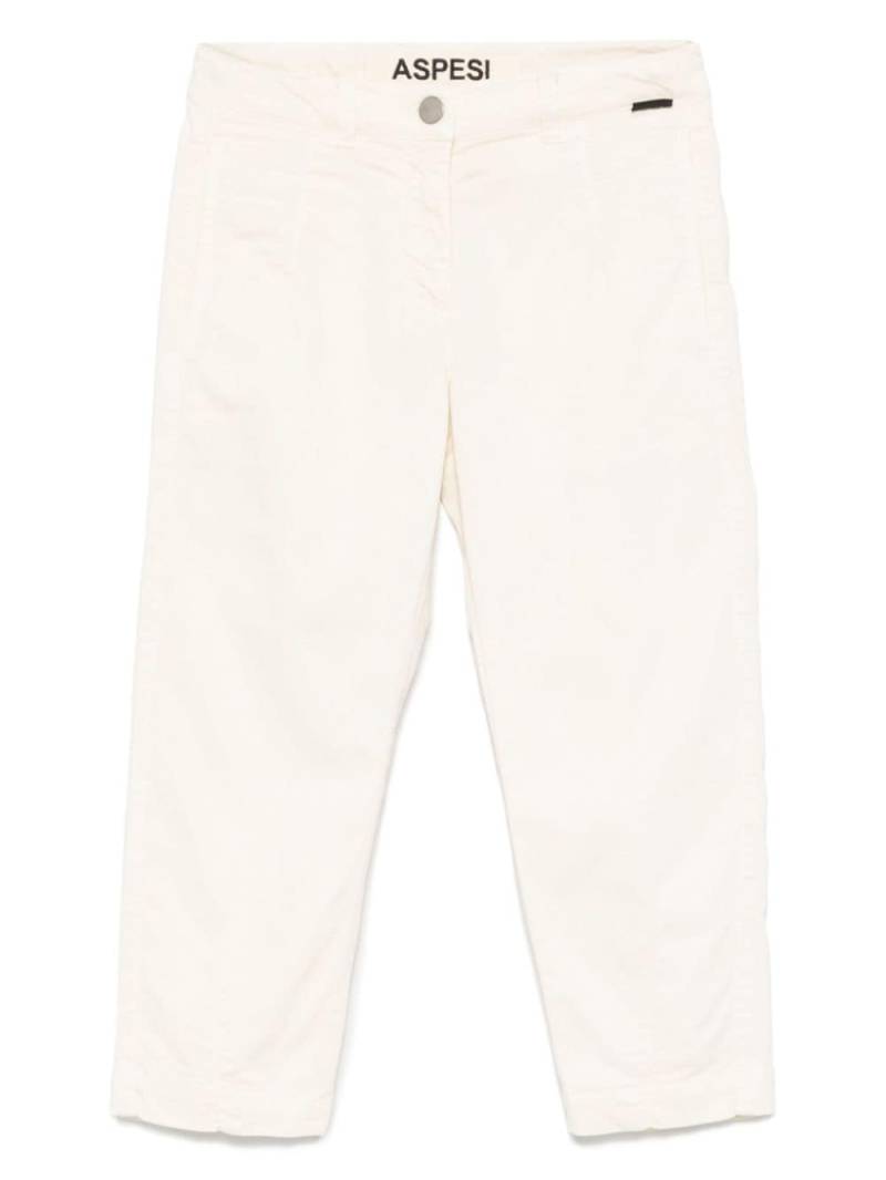 Aspesi Kids gabardine-weave chinos - White von Aspesi Kids